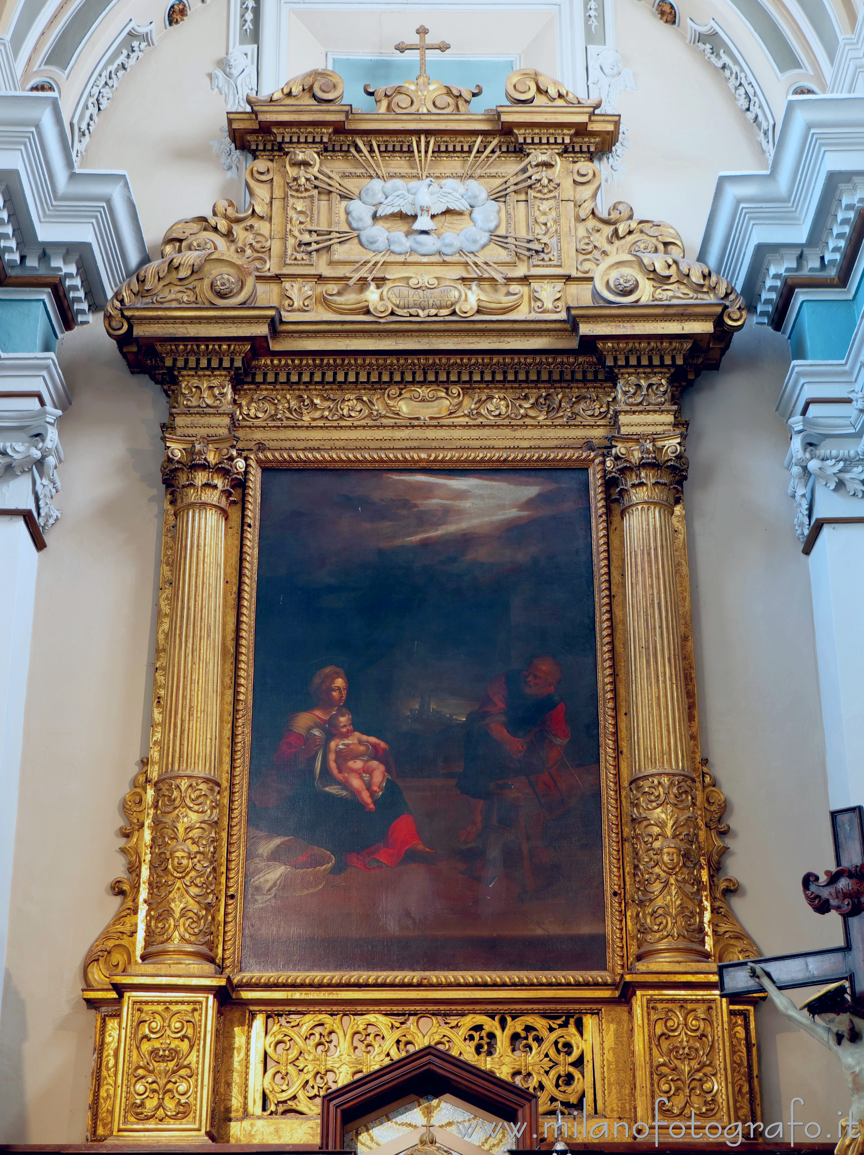 Pesaro (Pesaro e Urbino, Italy) - Retable of the high altar of the Church of St. Joseph